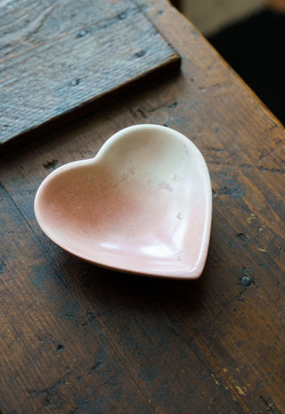 Love Renaissance · Hand Carved Heart Dishes · Marbled Pink - Of The Vine