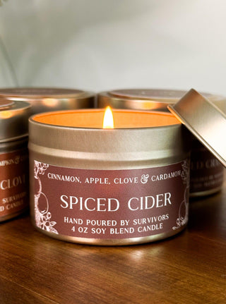 Spiced Cider Candle in a travel tin