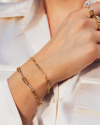 Gold Renaissance · Short Link Paperclip Bracelet - Of The Vine