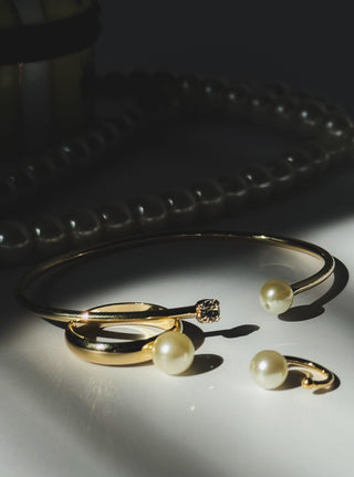 Pearl and Crystal · Cuff Bracelet - Of The Vine