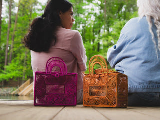 El Jardín · Ophelia Basket Bag · Orange - Of The Vine