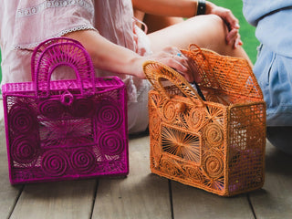 El Jardín · Ophelia Basket Bag · Fucshia - Of The Vine