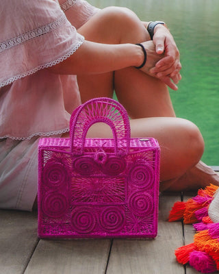 El Jardín · Ophelia Basket Bag · Fucshia - Of The Vine