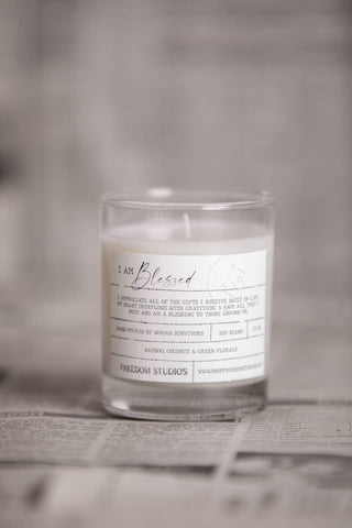 Handmade Soy Wax Candle · I AM Blessed 7.5 oz - Of The Vine