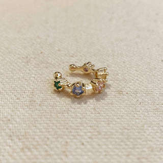 Zirconia · Multicolored Ear Cuff - Of The Vine