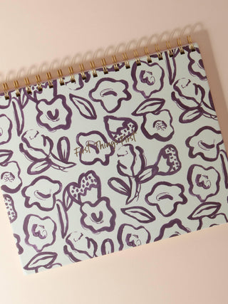 Artist Touch Weekly Notepad · Plum Floral - Of The Vine