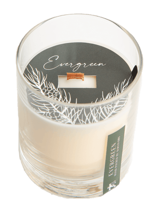 Evergreen · Handmade Wooden Wick Candle 7.5 oz - Of The Vine